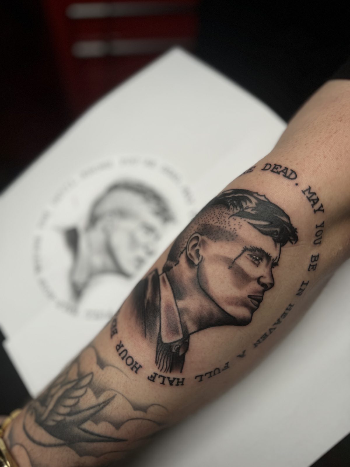 Portret, blackwork